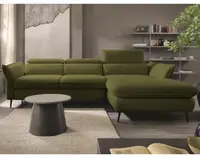 Rohová sedacia súprava Mango, machovo zelená látka, pravý roh%