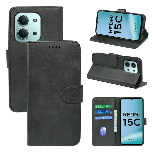 Magnet Case, Xiaomi Redmi 15C, černý