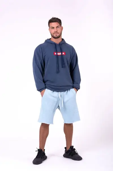 Nebbia Red Label mikina s kapucou 149, M, tmavě modrá