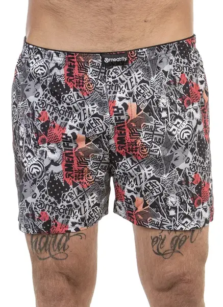 Meatfly pánské trenýrky Agostino Double Pack B - Mosh | Šedá | Velikost XL