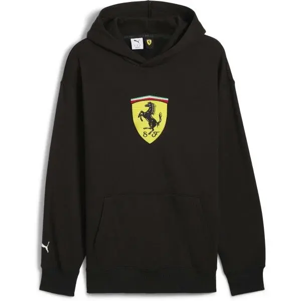 Puma FERRARI RACE BIG SHIELD HOODIE Pánská mikina, černá, velikost