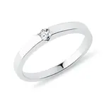 Jemná svadobná obrúčka s diamantom KLENOTA