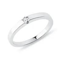 Jemná svadobná obrúčka s diamantom KLENOTA