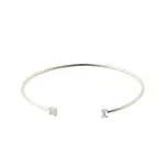 Pevný náramek s diamanty ve žlutém 14k zlatě KLENOTA