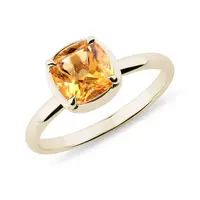 Zlatý prsteň s citrínom KLENOTA