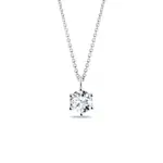 Prívesok z bieleho zlata s čírym briliantom KLENOTA