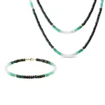 Súprava zo žltého zlata so smaragdami KLENOTA