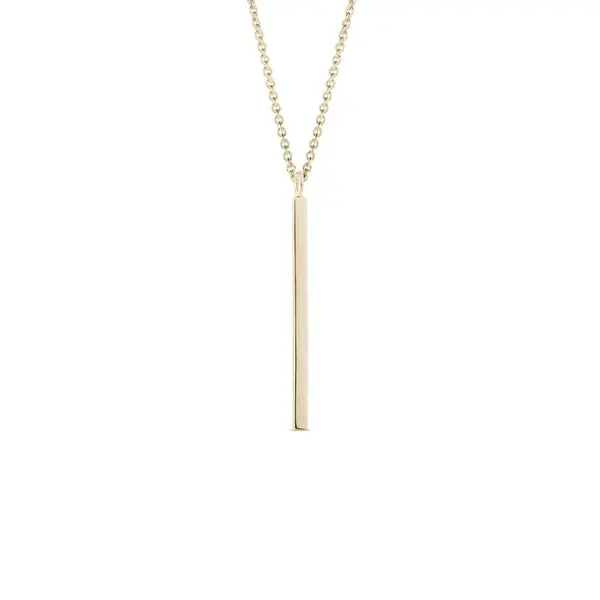 Náhrdelník s hladkou tyčinkou zo zlata KLENOTA