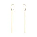 Visiace náušnice tyčinky zo žltého zlata KLENOTA
