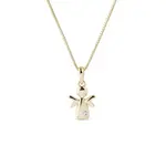 Náhrdelník ve tvaru anděla s diamantem ve žlutém zlatě KLENOTA