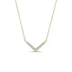 Náhrdelník ze žlutého zlata s diamantovým přívěskem KLENOTA