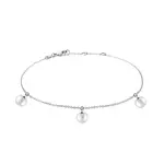 Náramek z bílého zlata se třemi sladkovodními perlami KLENOTA