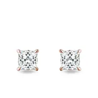 Luxusní diamantové náušnice pecky z růžového zlata KLENOTA