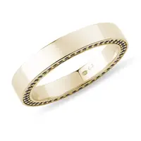 Pánský snubní prsten s černými diamanty ve zlatě KLENOTA