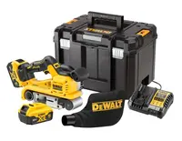 DeWALT Nářadí - 18V AKU pásová bruska, 2x aku 5,0 Ah XR, nabíječka DCW220P2