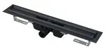 Alcadrain Odtokové žlaby - Sprchový žlab 95 cm, s okrajem pro perforovaný rošt, černá mat APZ1BLACK-950
