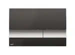 Alcadrain Basic - Ovládacie tlačidlo splachovania, čierna/chróm-mat M1728-2