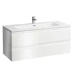 Laufen Pro S - Skrinka s umývadlom, 120x55x50 cm, 2 zásuvky, lesklá biela H8619674751041