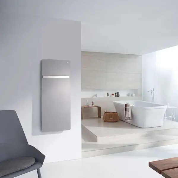 Zehnder Vitalo Bar - Koupelnový radiátor 125x40 cm, rovný, středové připojení 5 cm, bílý lak VIP-125-040