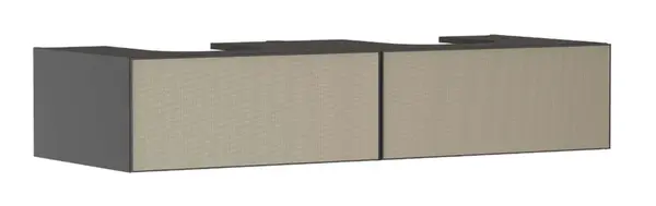 Hansgrohe Xevolos E - Umyvadlová skříňka, 28x137x55 cm, 2 zásuvky, matná šedá/strukturovaný bronz 54318390