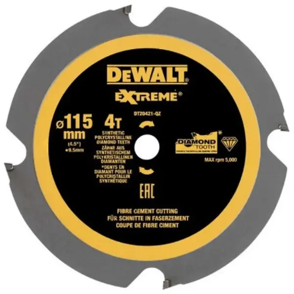 DeWALT Príslušenstvo - Pílový kotúč 115x9,5 mm, 4 zuby DT20421
