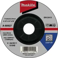 Makita Príslušenstvo - Brúsny kotúč na kov 115x22,2 mm A-80927
