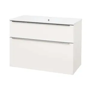 Mereo Mailo - Skrinka s umývadlom 81x72x48 cm, 2 zásuvky, biela CN511
