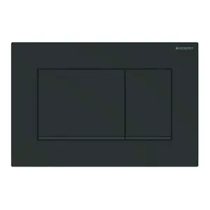 Geberit Sigma20 - Ovládací tlačítko pro 2 množství splachování, matná černá/černá 115.883.16.1