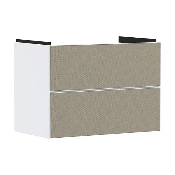 Hansgrohe Xevolos E - Umývadlová skrinka 78x58x48 cm, 2 zásuvky, matná biela/bronz 54178390