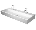 Duravit Vero Air - Dvojumývadlo nábytkové, 120x47 cm, bez prepadu, s otvormi na batérie, WonderGliss, biela 23501200721