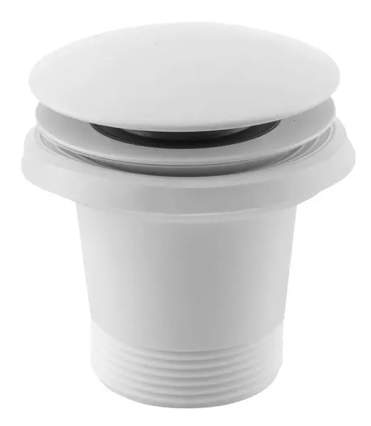 Polysan Príslušenstvo - Vaňová odtoková súprava pre vane bez prepadu, ClickClack, matná biela 71704W