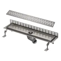 Sanela Žľaby z nehrdzavejúcej ocele - Kúpeľňový žliabok z nehrdzavejúcej ocele k stene, dĺžka 115 cm, lesk SLKN 08C