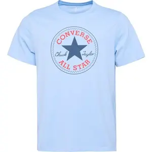 Converse CHUCK LOGO TEE Pánské tričko, světle modrá, velikost