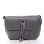Dámská kožená crossbody kabelka šedá - ItalY Porta