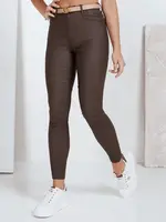 Spodnie damskie woskowane brązowe Dstreet