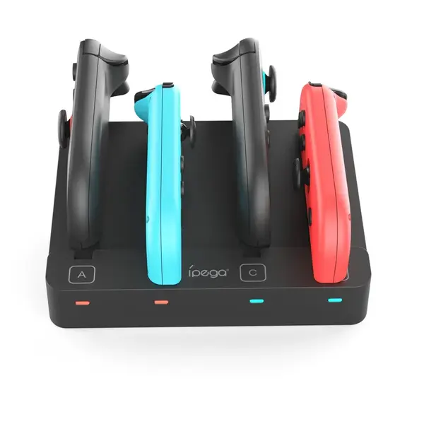 iPega SW2081 Nabíjecí Stanice pro JoyCon Ovladače Nintendo Switch 1/2 černá