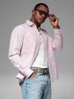 Ombre Cotton pastel men's oxford shirt - light pink