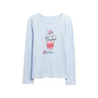 GAP V-SEPT LS VAL GR Dívčí tričko, světle modrá, velikost