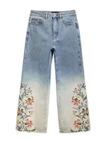 Desigual Džínsy  modrá / hnedá / zelená / ružová