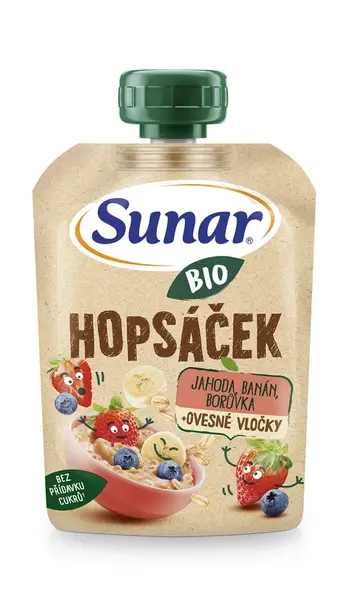 Sunar BIO Hopsáček jahoda/banán/borůvka/oves 100g