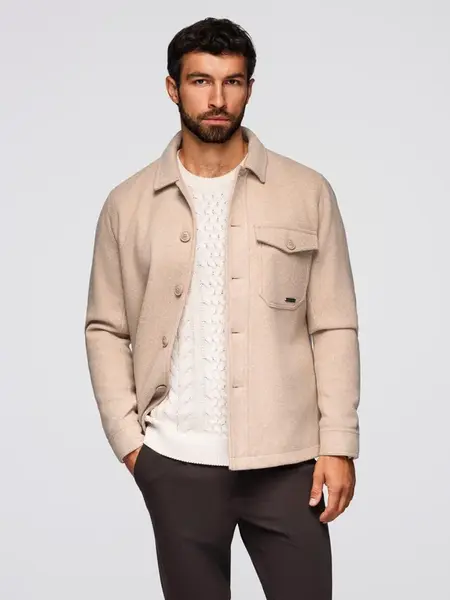 Ombre Men's shirt jacket - beige