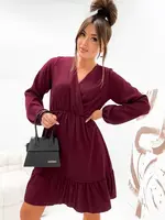 Resti Women's Mini Dress with Ruffles and Wrap Neckline