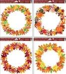 Okenní fólie 964 30x30cm, podzimní věnce