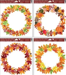 Okenní fólie 964 30x30cm, podzimní věnce