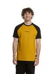 Pánské tričko meatfly ozzy raglan žlutá/černá xxl