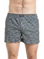 Pánské trenýrky meatfly agostino double pack šedá/tyrkysová xl