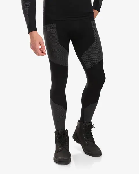 Pánské bezešvé termo kalhoty kilpi niel-m černá xxl-3xl