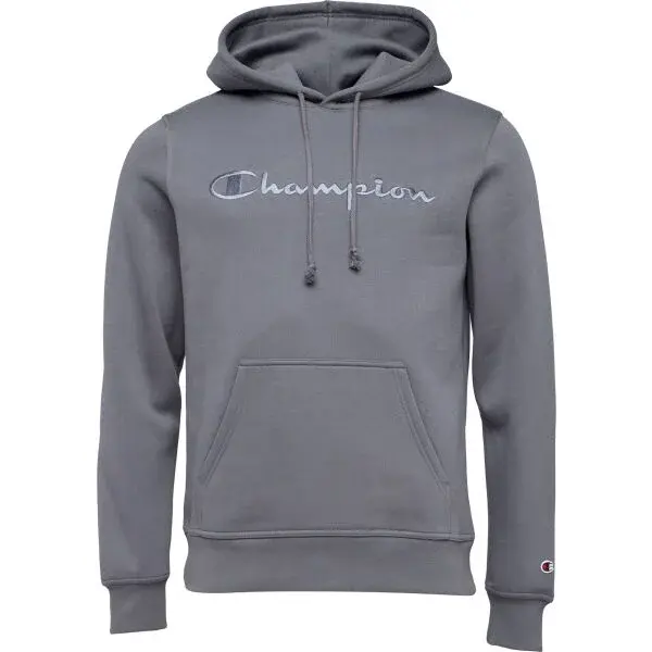 Champion HOODED Pánská mikina, tmavě šedá, velikost