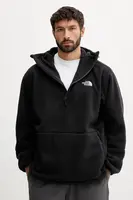 Fleecová mikina The North Face Dirus pánská, černá barva, s kapucí, hladká, NF0A8F1XJK31