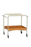 Stolek na kolečkách Hübsch Push Trolley 66 x 47 x 62 cm béžová barva